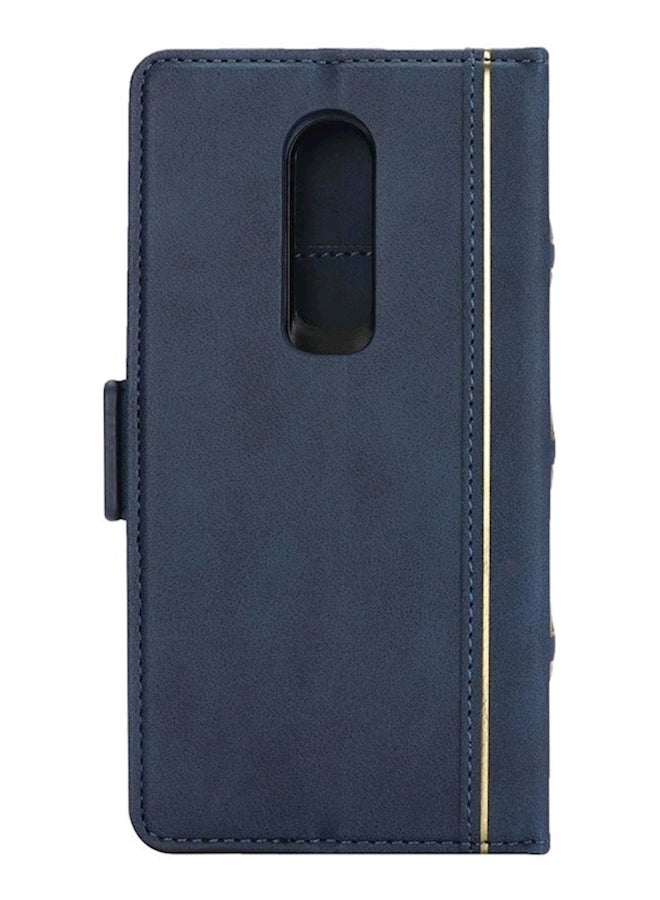 Generic - Protective Wallet Card Case Cover For OnePlus 6 Blue - Image 1