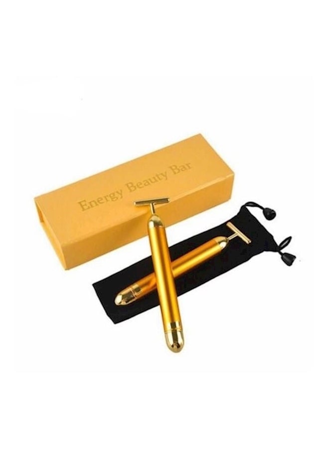 Generic 24K Plated Vibration Facial Roller Massager Gold  - Image 2