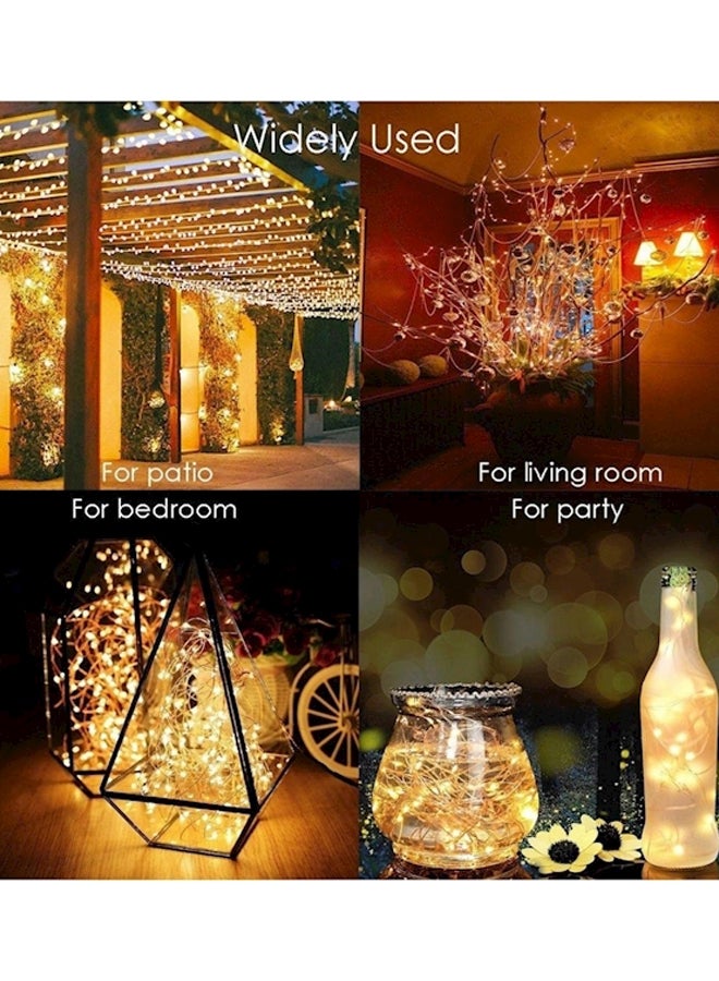 gluckluz - Pack Of 4 200 Led Solar String Light Yellow 560grams - Image 1