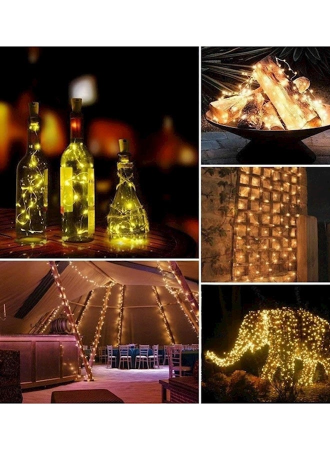 gluckluz - Pack Of 4 200 Led Solar String Light Yellow 560grams - Image 1