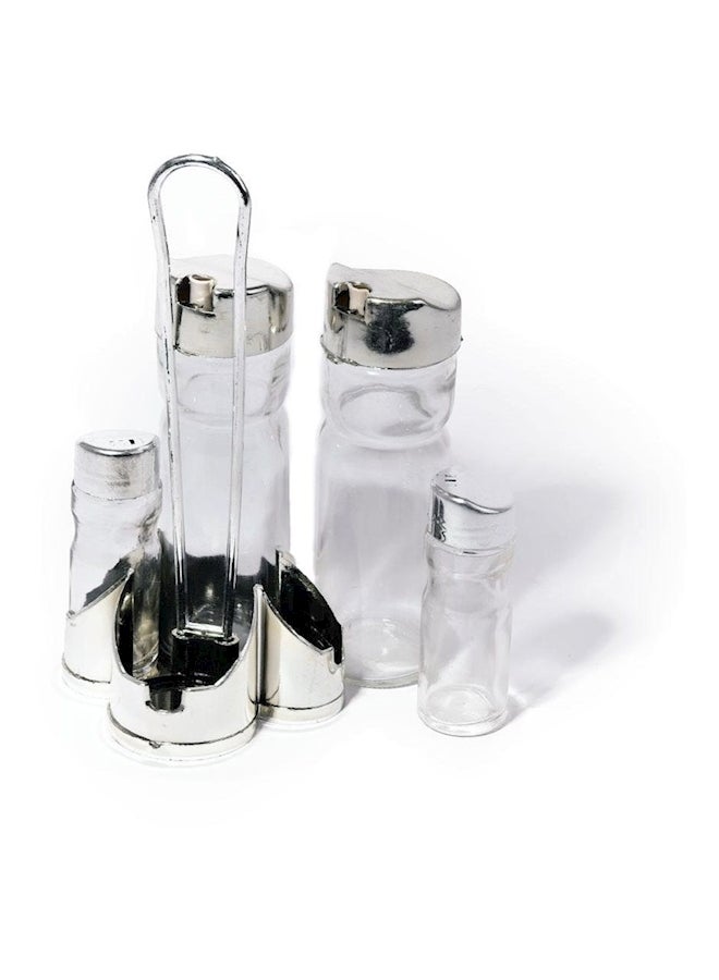 Generic 4-Piece Spice Rack Set Silver/Clear  - Image 2
