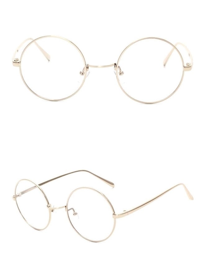 Generic Metal Silver Frame Flat Glasses Korean Style Round  Lens Frame Eyewear  - Image 2