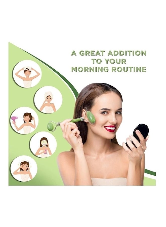 Generic 2-Piece Facial Roller Green  - Image 3