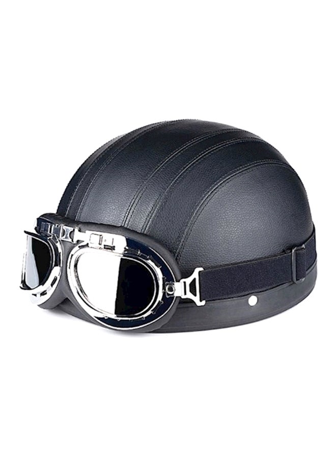 Generic Motorcycle Helmet With Visor Goggles  - Image 1