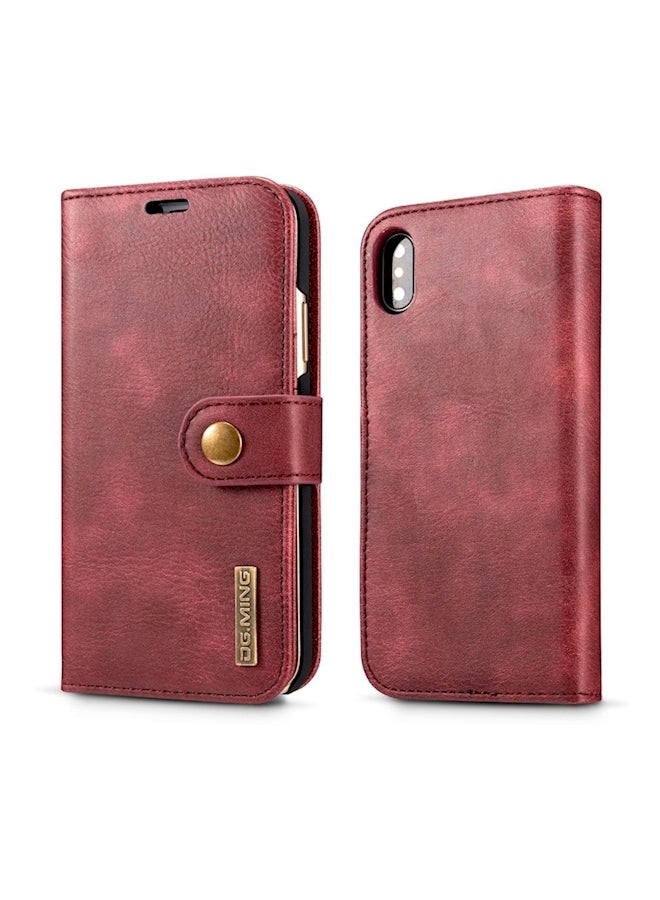 Dg Ming Protective Wallet Card Case Cover For Apple iPhone X/Xs Red - Image 1
