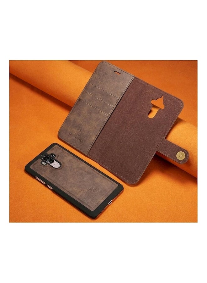 Dg Ming - Huawei Mate 9 Leather Flip Cover Brown - Image 1