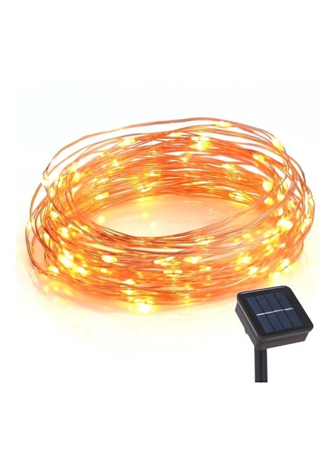 100 Leds Solar Waterproof String Light Yellow 300grams