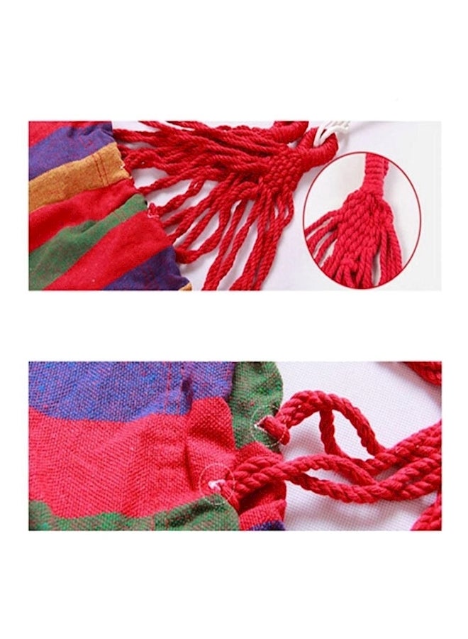 Generic 2 Person Camping Hammock With Backpack Multicolour 110x60inch  - Image 5