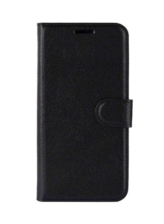 Protective Wallet Card Case Cover With Kickstand For OnePlus 6 Black  - Image 1