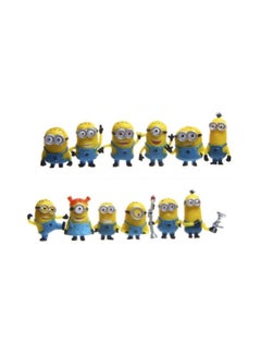 12 Piece Set Despicable Me 2 Minion Toy Set 2.5-3.5cm