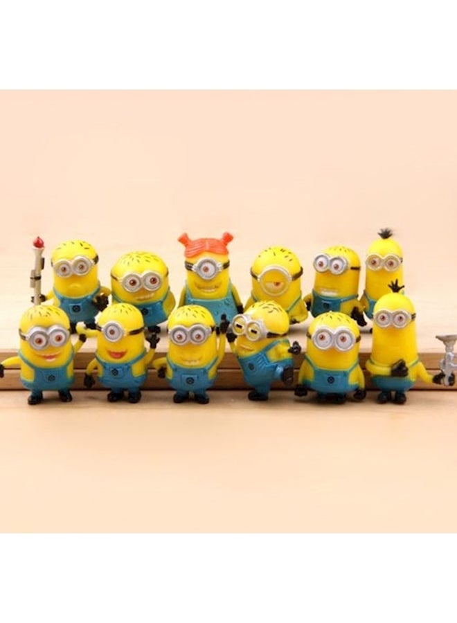 Generic - 12 Piece Set Despicable Me 2 Minion Toy Set 2.5-3.5cm - Image 1