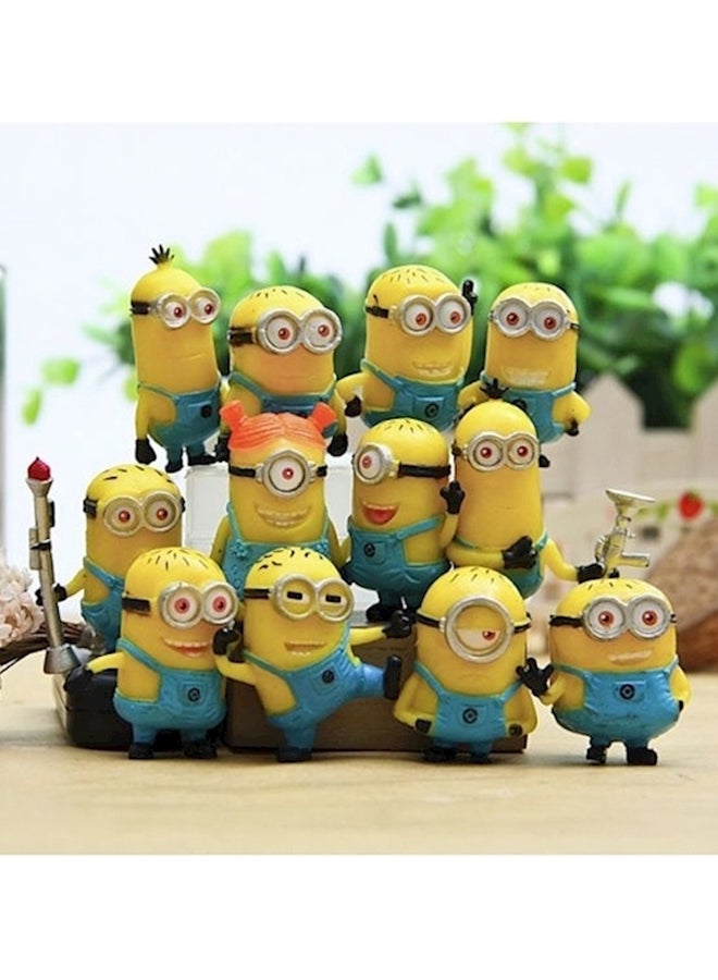 Generic - 12 Piece Set Despicable Me 2 Minion Toy Set 2.5-3.5cm - Image 1