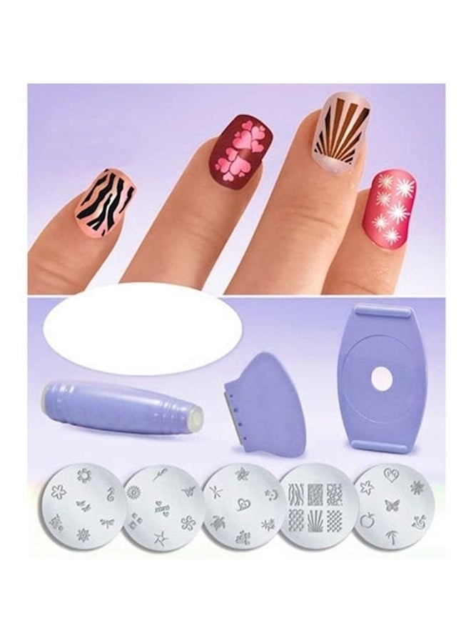 تصميمات فنية للأظافر بطباعة يمكنك طبعها بنفسك متعدد الألوان - Image 2