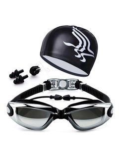 Generic Waterproof Swimming Goggles Cap And Earplugs 