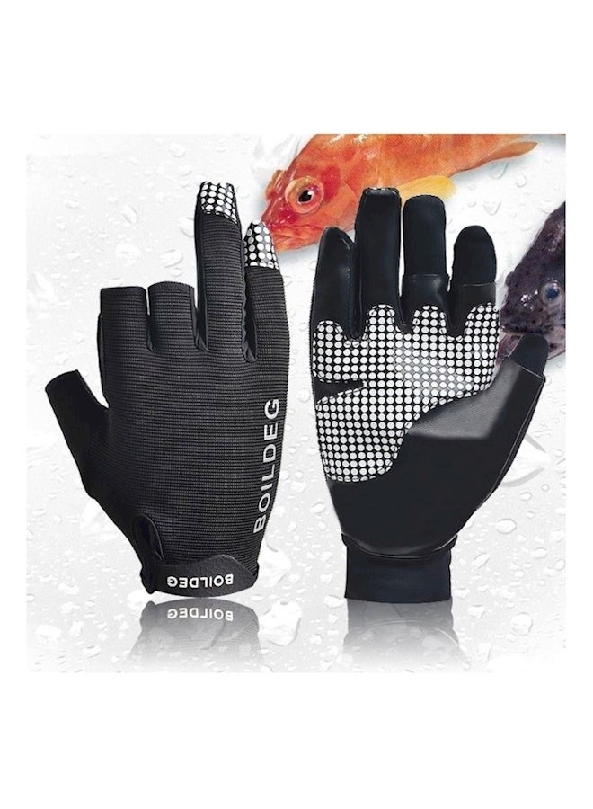 BOODUN Non-Slip Hand Guard With Reflective Fishing Gloves L  - Image 2
