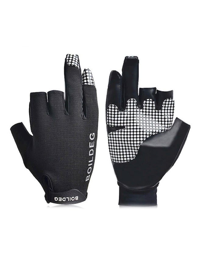 BOODUN Non-Slip Hand Guard With Reflective Fishing Gloves L  - Image 1