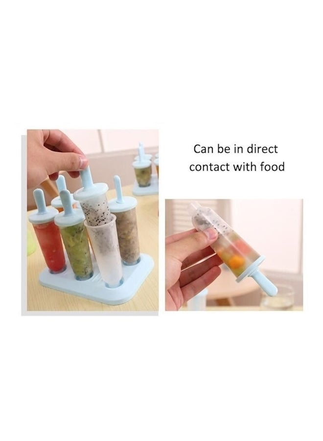 Set Of 6 Popsicle Molds With Tray Holder Multicolour - Image 3