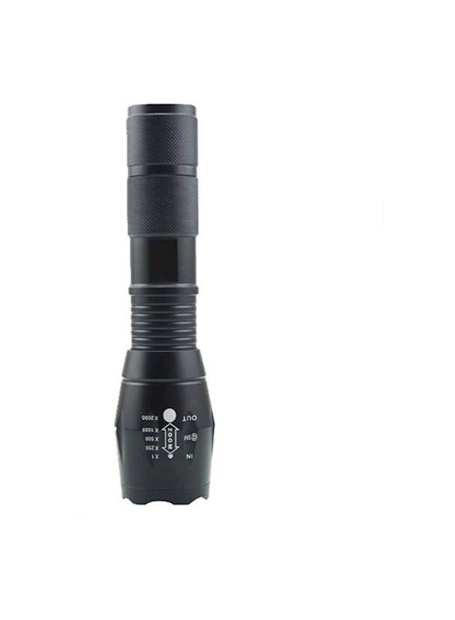 Telescopic Zoom LED Flashlight Black - Image 3
