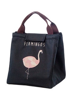 Flamingo Lunch Bag  oxford Black 24x2x19cm