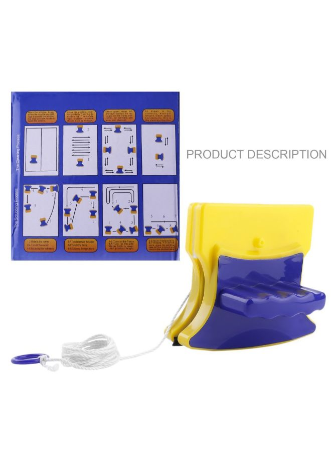Magnetic Window Double Side Glass Wiper Cleaner Yellow/Blue - Image 5