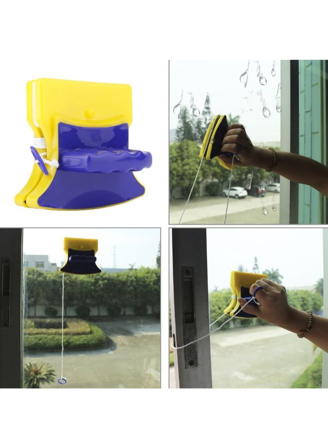 Magnetic Window Double Side Glass Wiper Cleaner Yellow/Blue - Image 4