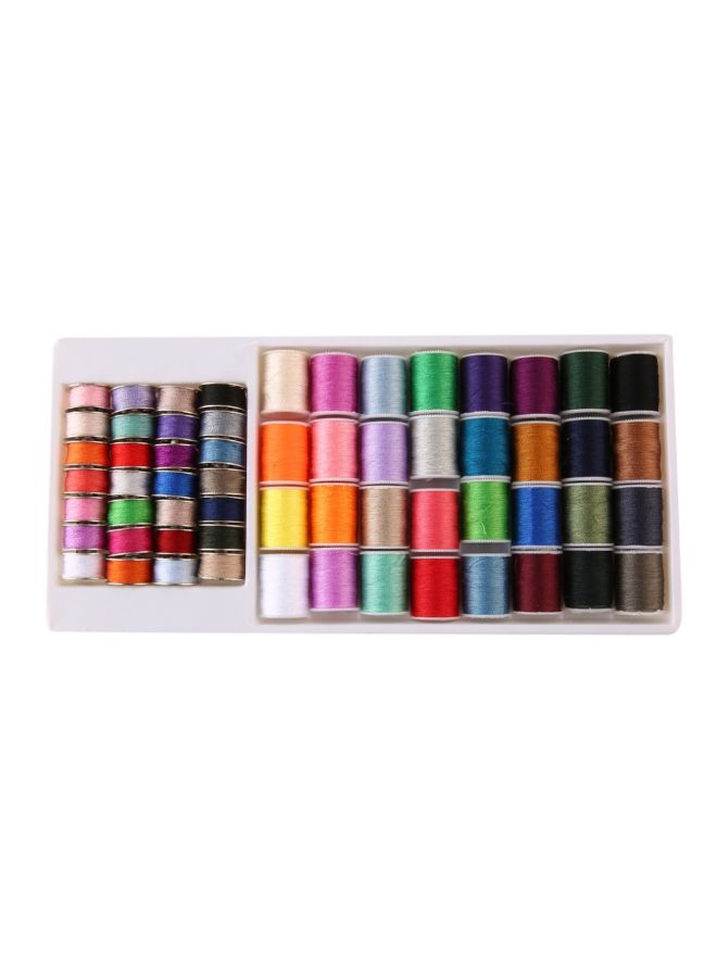 60-Piece Metal Bobbin And Thread Spool Set Multicolour  - Image 3