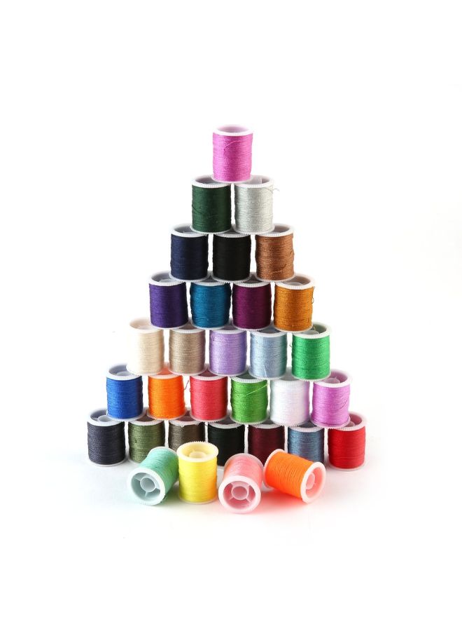 60-Piece Metal Bobbin And Thread Spool Set Multicolour  - Image 5