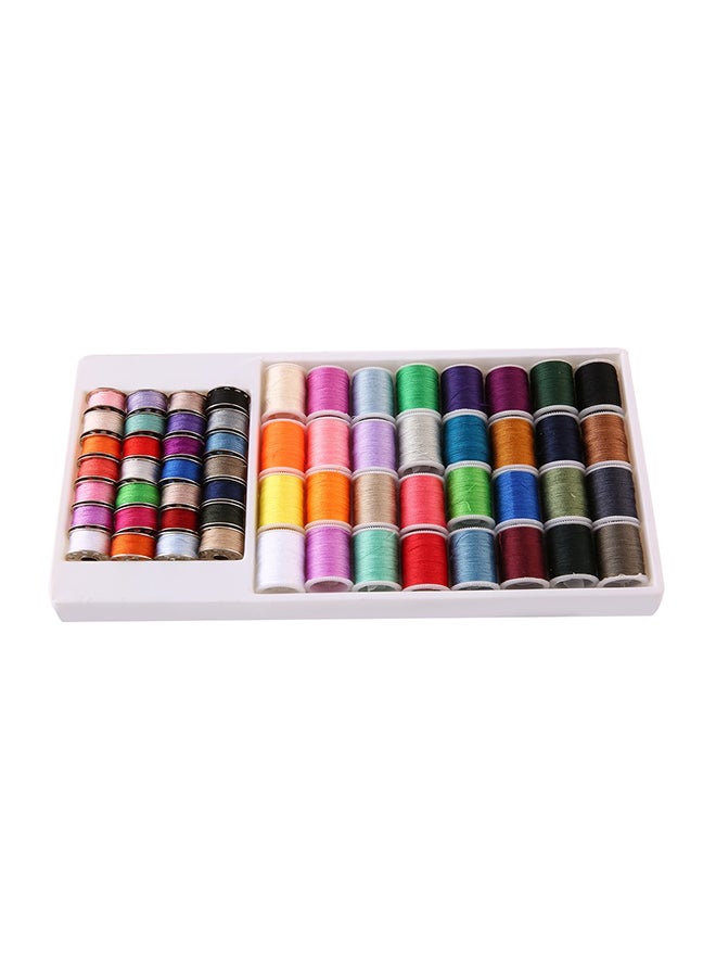 60-Piece Metal Bobbin And Thread Spool Set Multicolour  - Image 1