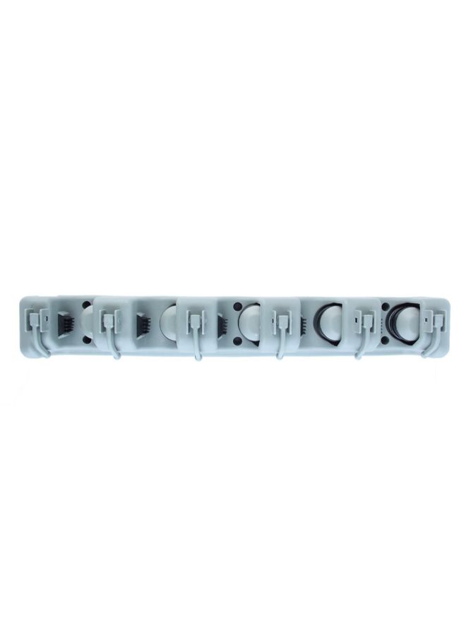 Wall Mounted Mop And Brush Broom Hanging Holder Gray  - Image 5