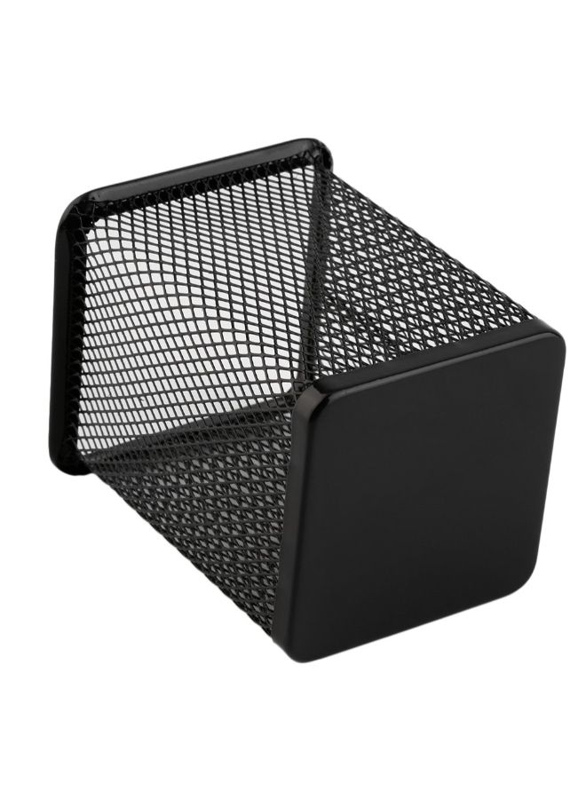 حامل أقلام معدني بتصميم مربع وشبكي أسود - Image 5