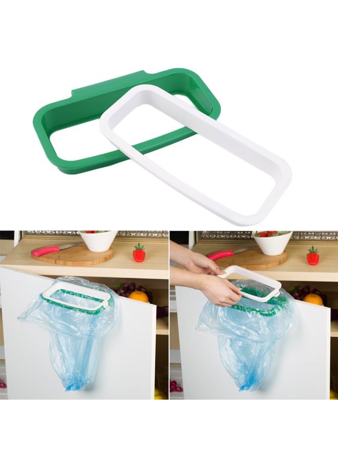 Kitchen Hanging Garbage Rack White/Green - Image 3