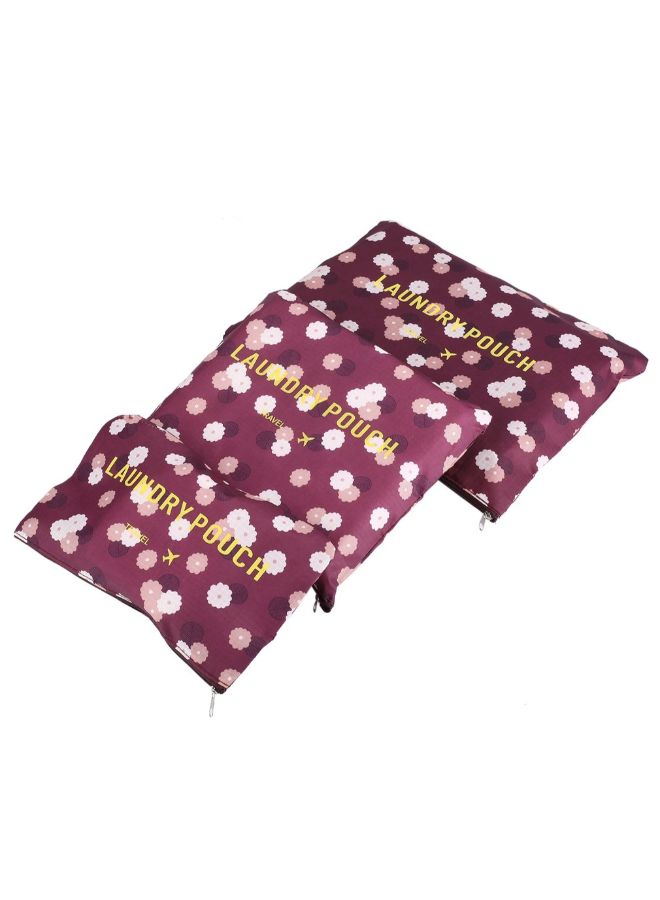 6-Piece Travel Storage Bag Set Red