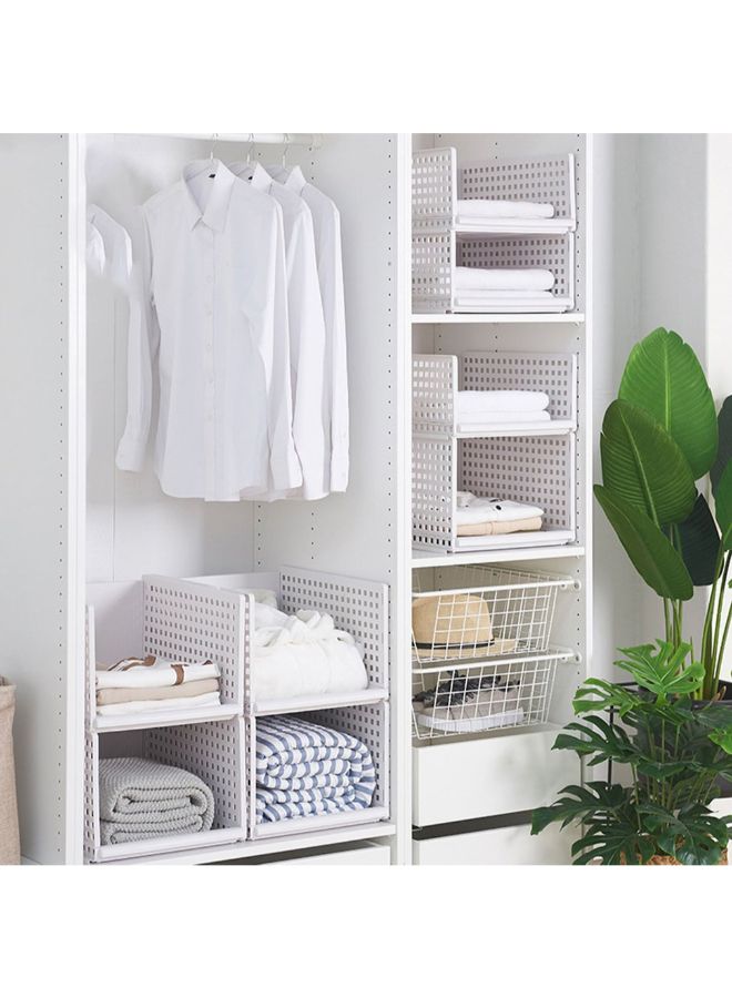 Wardrobe Storage Basket White - Image 3