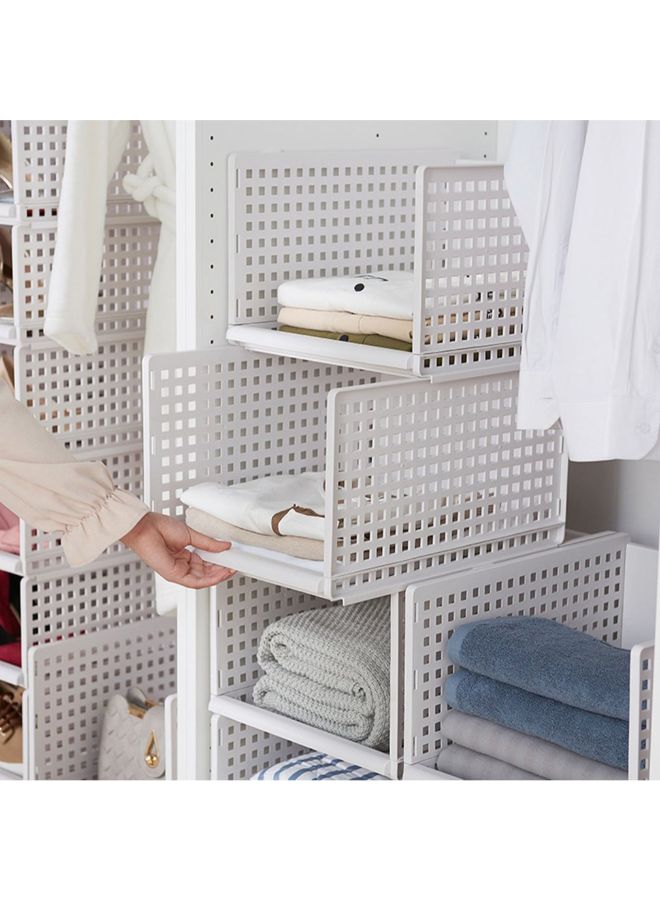 Wardrobe Storage Basket White - Image 2