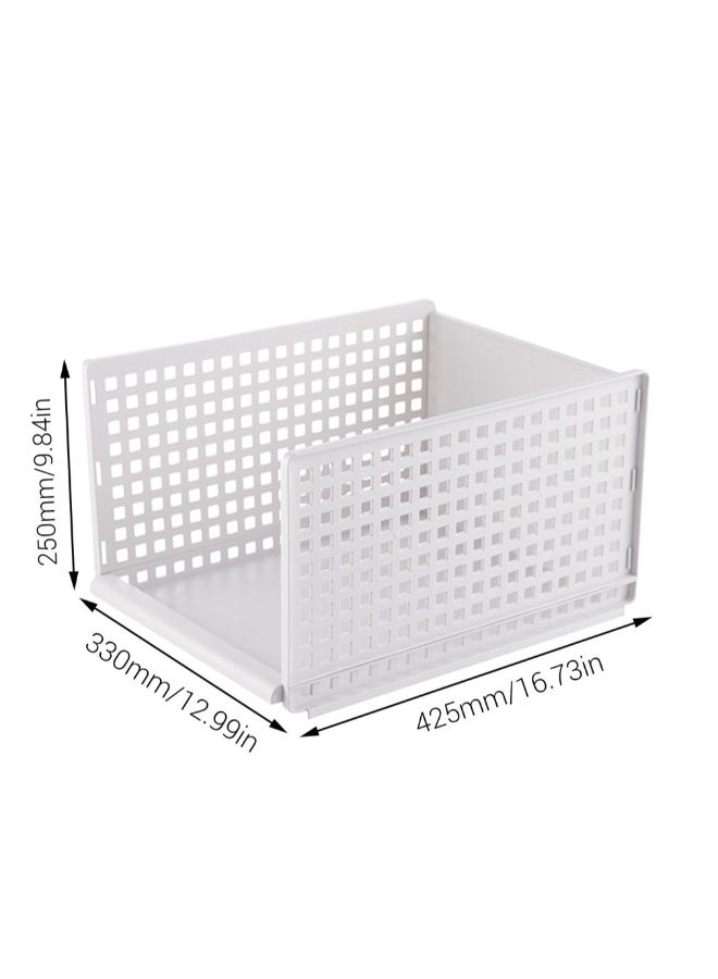 Wardrobe Storage Basket White - Image 4
