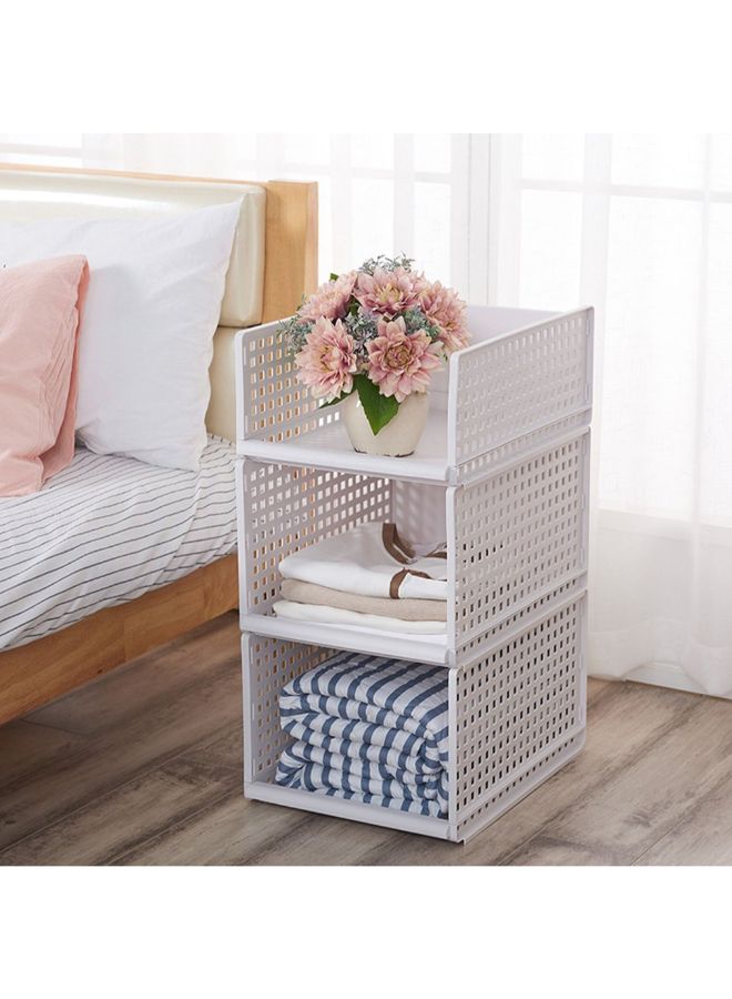 Wardrobe Storage Basket White - Image 5