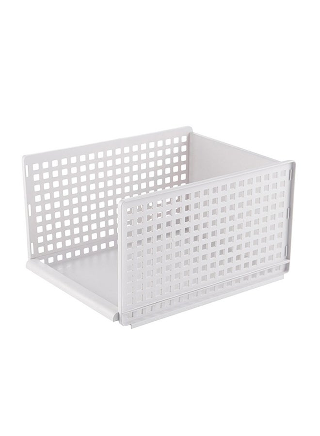 Wardrobe Storage Basket White - Image 1