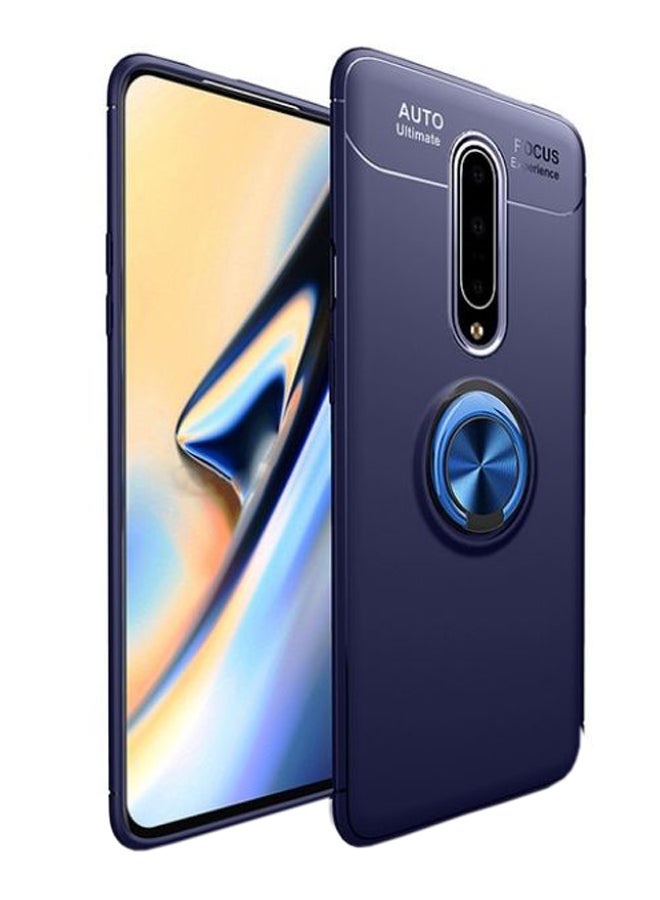 Ectownugs Protective Case Cover With Ring Holder For Oneplus 7 Pro Blue