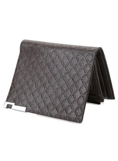 Knurling Design Solid Pattern Wallet Coffee