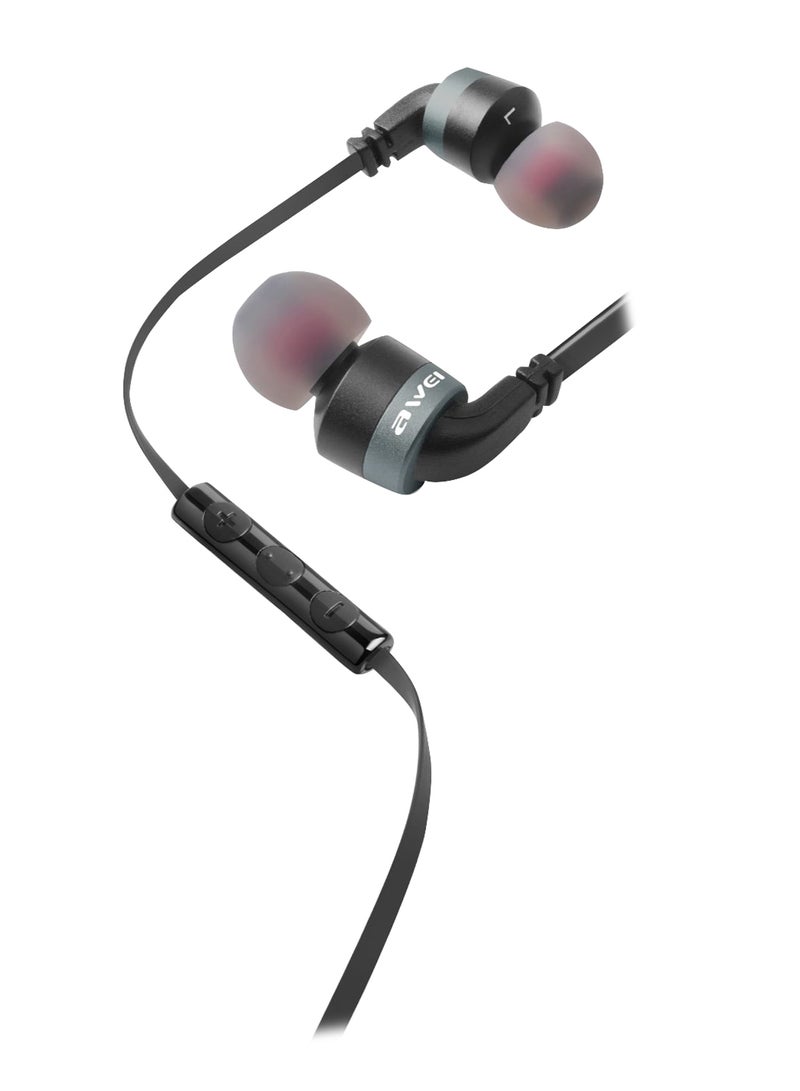 Awei In-Ear Earphone Dark Grey/Black - Image 1