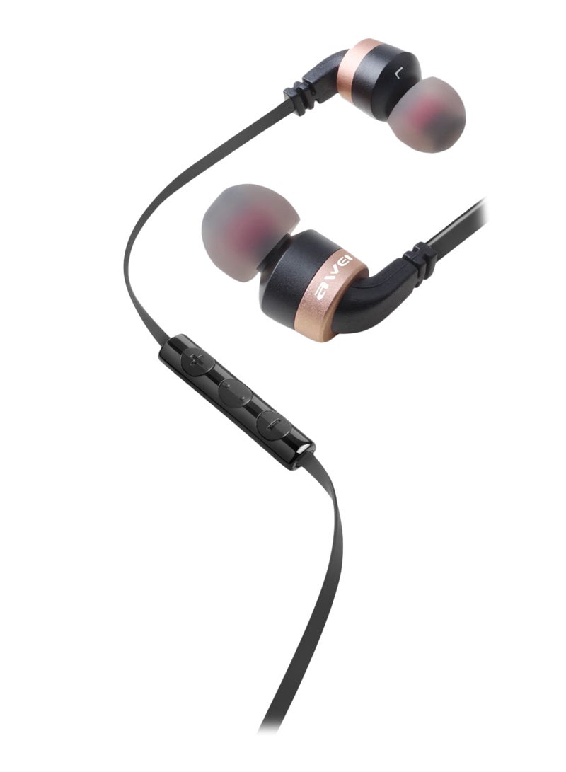 Awei In-Ear Earphone Local Gold/Black - Image 1