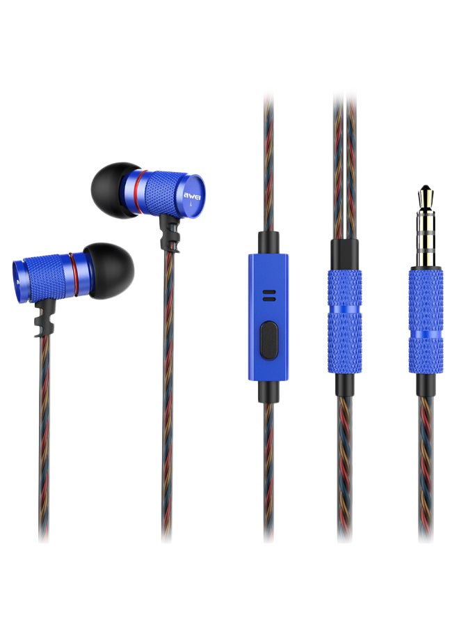 Awei In-Ear Earphone Blue/Black - Image 1