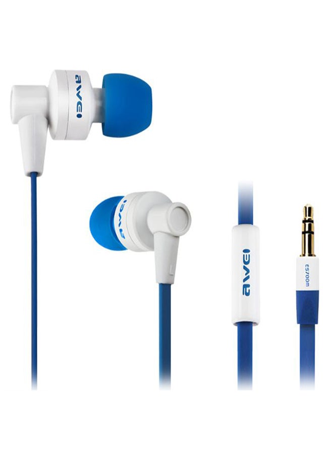 Awei In-Ear Earphone Sky Blue/White - Image 1