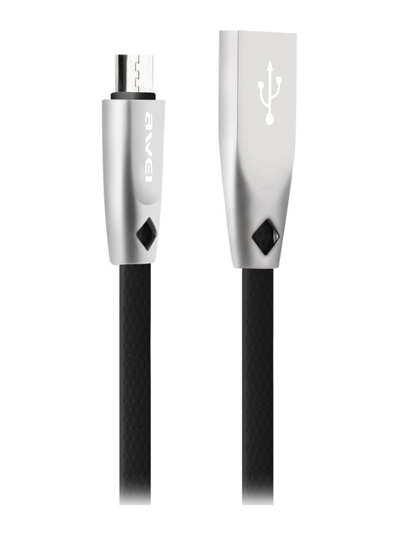 Awei Data Sync And Charging Cable Black/Silver