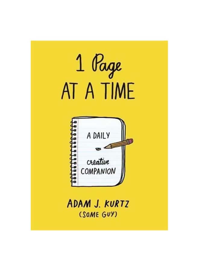 دفتر ملاحظات مطبوع بعبارة "Page At A Time" غلاف ورقي الإنجليزية