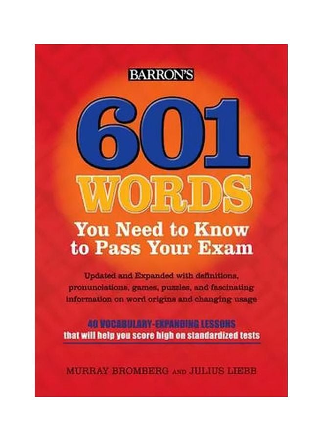 601 Words You Need To Know To Pass Your Exam paperback english - 01 August 2013 