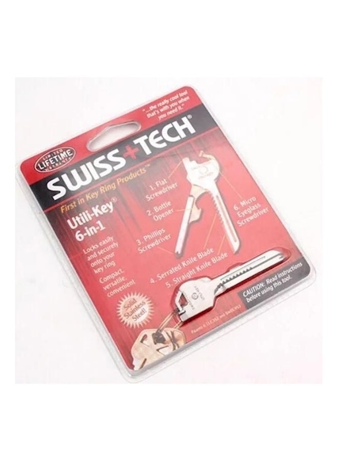 SWISS+TECH 6-In-1 Bottle Opener/Screwdriver/Knife Blade Silver  - Image 2