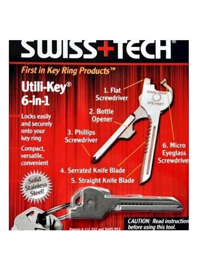 SWISS+TECH 6-In-1 Bottle Opener/Screwdriver/Knife Blade Silver  - Image 3
