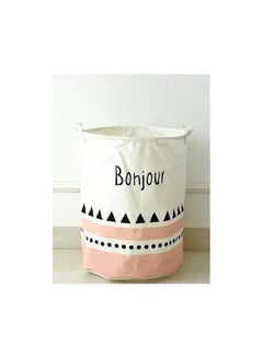 PUTING Waterproof Opening Foldable Linen Household Laundry Basket Pink  - Image 2