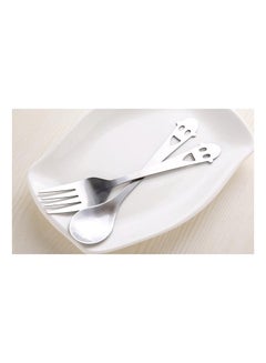 Smile 2-Piece Fork And Spoon Set Silver  - Image 4